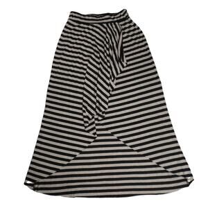 julie's closet midi nautical tulip hem womens skirt ruffled elastic waist M